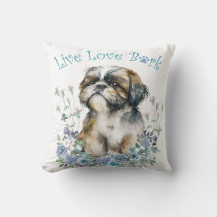Shih Tzu Dog Mom Floral Kussen