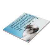 Shih Tzu Dog - Nan Poem Tegeltje (Zijkant)