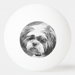 SHIH TZU DOG PINGPONGBALLEN