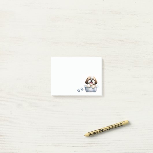 Shih Tzu Dog Post-it® Notes (Op bureau)