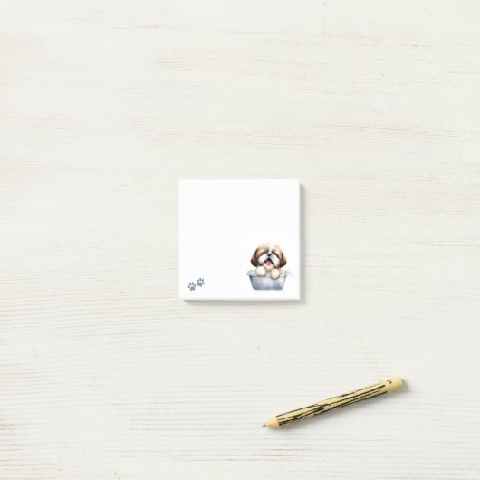 Shih Tzu Dog Post-it® Notes (Op bureau)