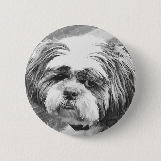 SHIH TZU DOG RONDE BUTTON 5,7 CM (Voorkant)