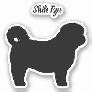 Shih Tzu Dog Silhouette Hondenras Vinyl Sticker