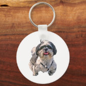 Shih Tzu Dog Sleutelhanger (Voorkant)