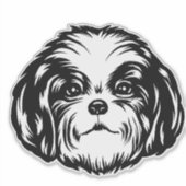 Shih Tzu Dog Sticker (Voorkant)