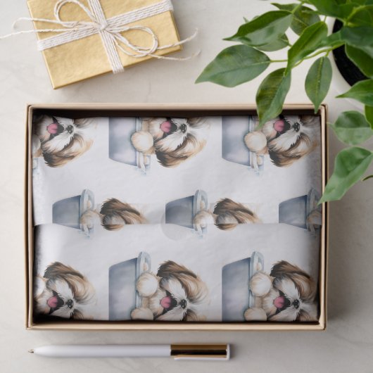 Shih Tzu Dog Tissuepapier (Geschenk)