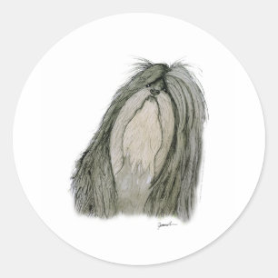Shih Tzu dog, tony fernandes Ronde Sticker