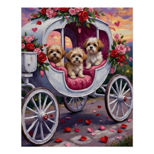 Shih Tzu Dog Valentine's Day Perfect Poster (Voorkant)