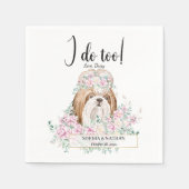 Shih Tzu Dog Wedding Cocktail Napkins Servet (Voorkant)