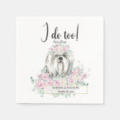Shih Tzu Dog Wedding Cocktail Napkins Servet (Voorkant)