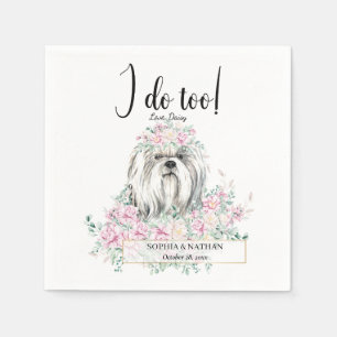Shih Tzu Dog Wedding Cocktail Napkins Servet