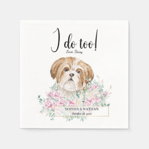 Shih Tzu Dog Wedding Cocktail Napkins Servet