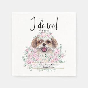Shih Tzu Dog Wedding Cocktail Napkins Servet