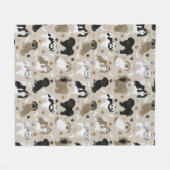 Shih Tzu Dogs Paws and Botten Fleece Blanket (Voorkant (Horizontaal))