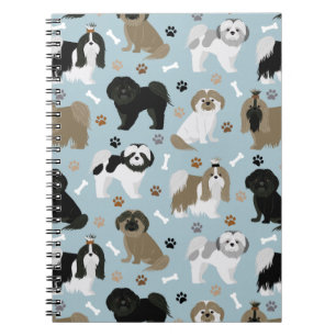 Shih Tzu Dogs Paws en Botten Notitieboek