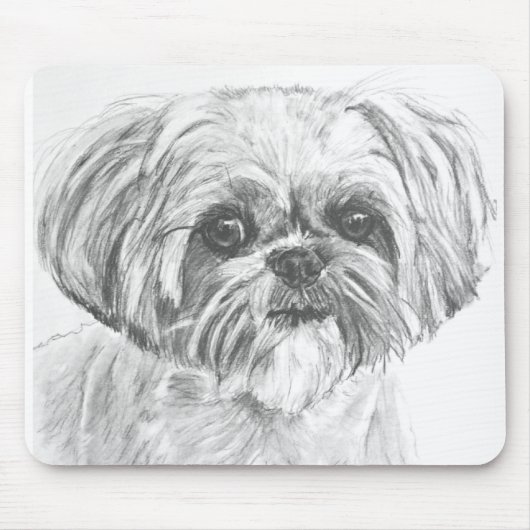 Shih Tzu Drawing Muismat (Voorkant)
