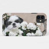 Shih Tzu en rozen Case-Mate iPhone Case (Achterkant (horizontaal))