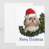 shih tzu feestdagenkaart (Voorkant / Achterkant)