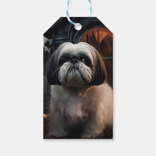 Shih Tzu Halloween eng Cadeaulabel (Voorkant)