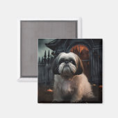 Shih Tzu Halloween eng Magneet (Voorkant / Achterkant)