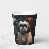 Shih Tzu Halloween eng Papieren Bekers (Achterkant)