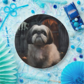 Shih Tzu Halloween eng Papieren Bordje (Feest)