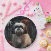 Shih Tzu Halloween eng Papieren Bordje (Feest)