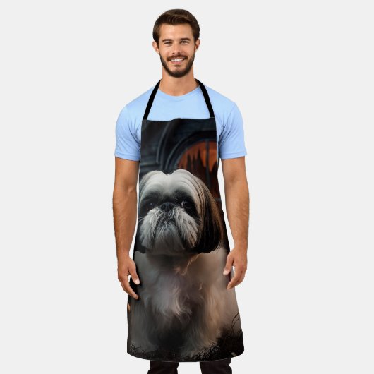Shih Tzu Halloween eng Schort (Gedragen)