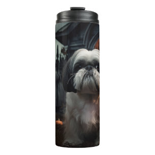 Shih Tzu Halloween eng Thermosbeker