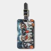Shih Tzu Halloween Spooky Bagagelabel (Voorkant verticaal)