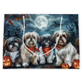 Shih Tzu Halloween Spooky Groot Cadeauzakje (Voorkant)