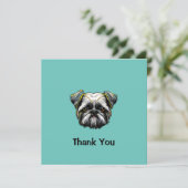 Shih Tzu Hartelijk dank Kaart (Staand voorkant)