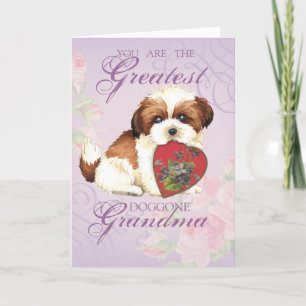 Shih Tzu Heart Grandma Kaart