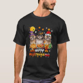 Shih Tzu hond Happy Halloween Thanksgiving Merry C T-shirt (Voorkant)