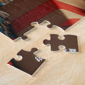 Shih Tzu hond met kerstcadeaus open haard Legpuzzel (Zijkant)