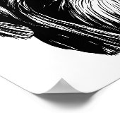 Shih Tzu-hond met polka stift bow Originele kunst Poster (Hoek)