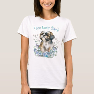 Shih Tzu Hond Moeder Bloemstuk T-shirt