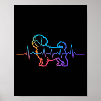 Shih tzu hond shihtzu hond hartslag shitzhu grappi poster