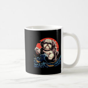 Shih tzu hond shihtzu hond Japanse kunst shitzhu l Koffiemok