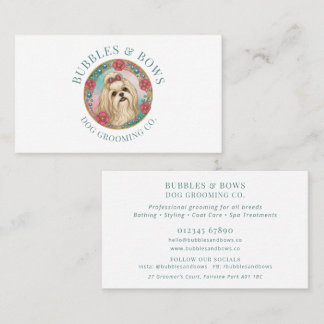 Shih Tzu-hond trimkaart Visitekaartje