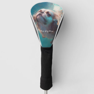Shih Tzu hond zwemmen in water 001 Golfheadcover