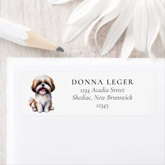 Shih Tzu Hondenadres Etiket (Insitu)