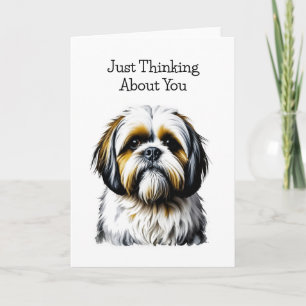 Shih Tzu Hondenliefhebbers   Gewoon aan je denken Kaart