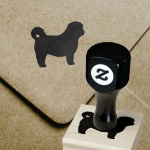 Shih Tzu Hondenras Silhouette Rubberstempel