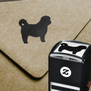 Shih Tzu Hondenras Silhouette Zelfinktende Stempel