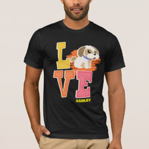 Shih tzu houdt van schattige kleur t-shirt
