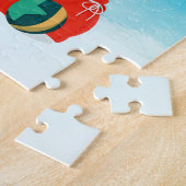 Shih Tzu in sneeuw met kerstcadeaus Legpuzzel (Zijkant)