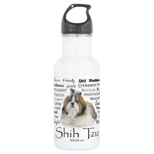 Shih Tzu is een waterflesje Waterfles (Voorkant)