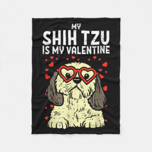 Shih Tzu Is Mijn Valentijn Schattige Valentijnsdag Fleece Deken