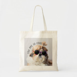 Shih Tzu Je bent zo Cool schattig leuk Zonnebril F Tote Bag